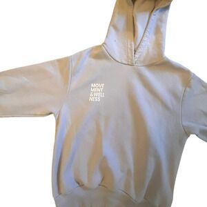 Gina Tricot Cream Move Ment & Wellness Graphic Hoodie Sweatshirt Womens XS